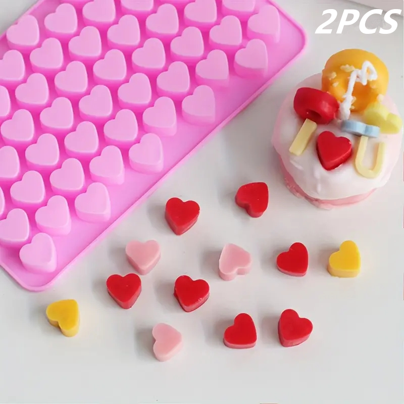 Kitchen Appliances Baking - 55 Mini Heart Shapes Silicone Soap