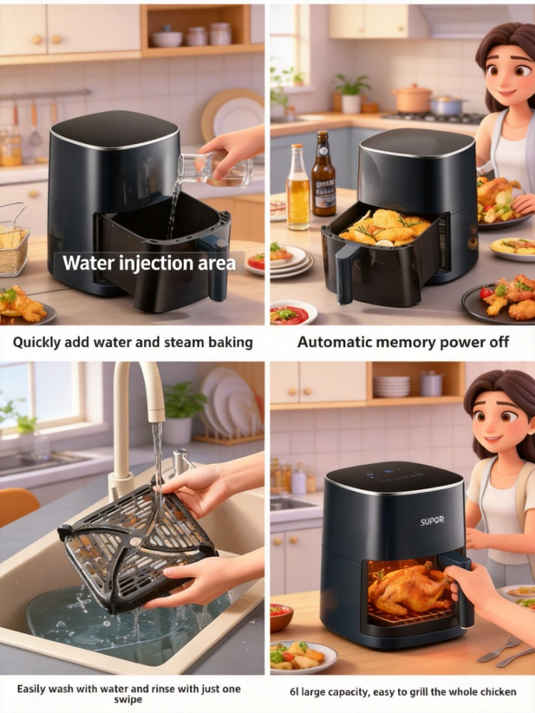 Kitchen Appliances You Need - Visual Air Fryer Household Large Capacity