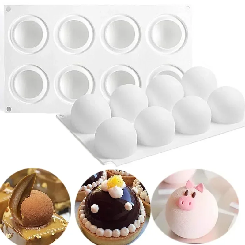 Kitchen Appliances Baking - 3D Sphere Silicone Mold For Mousse