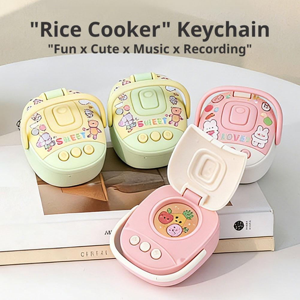 Kitchen Appliances To Gift - Cute Mini Rice Cooker Keychain, Cartoon