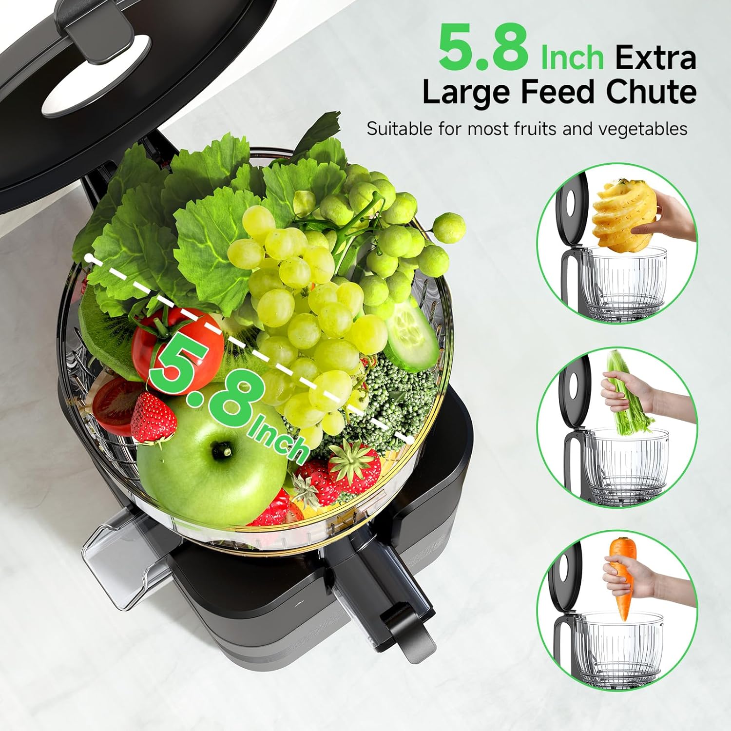 400W Cold Press Juicer, 5.8
