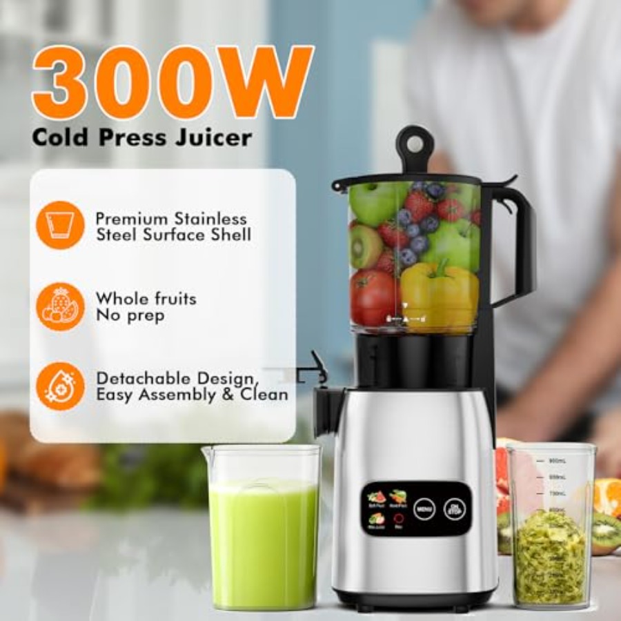 300W Cold Press Juicer with 5. – Juicer Cold Press Slow Bewertung und Preis