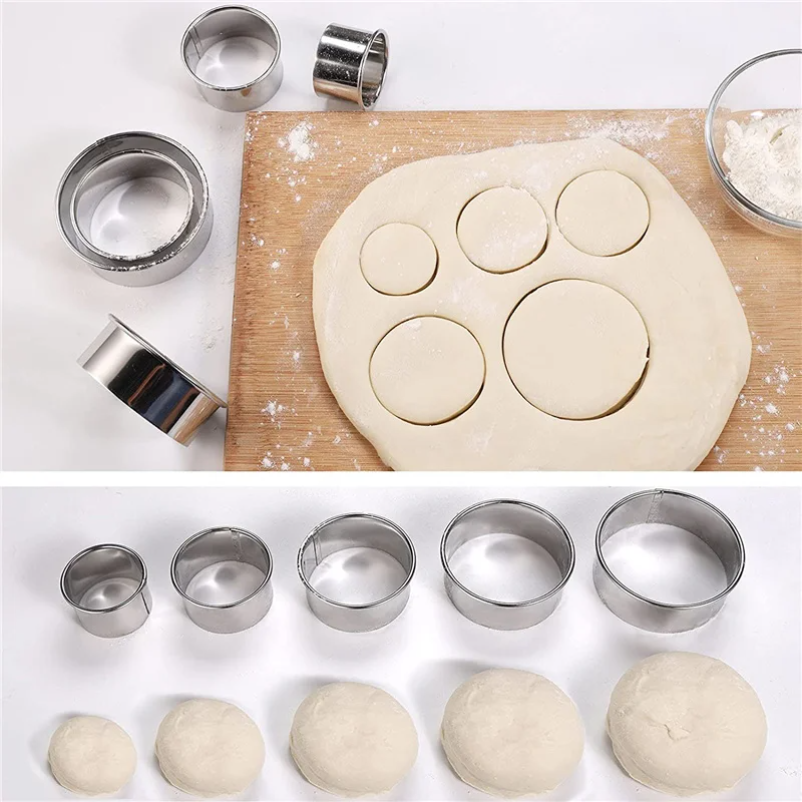 5PCS Round Stainless Steel Bis – Kitchen Appliances Baking Bewertung und Preis