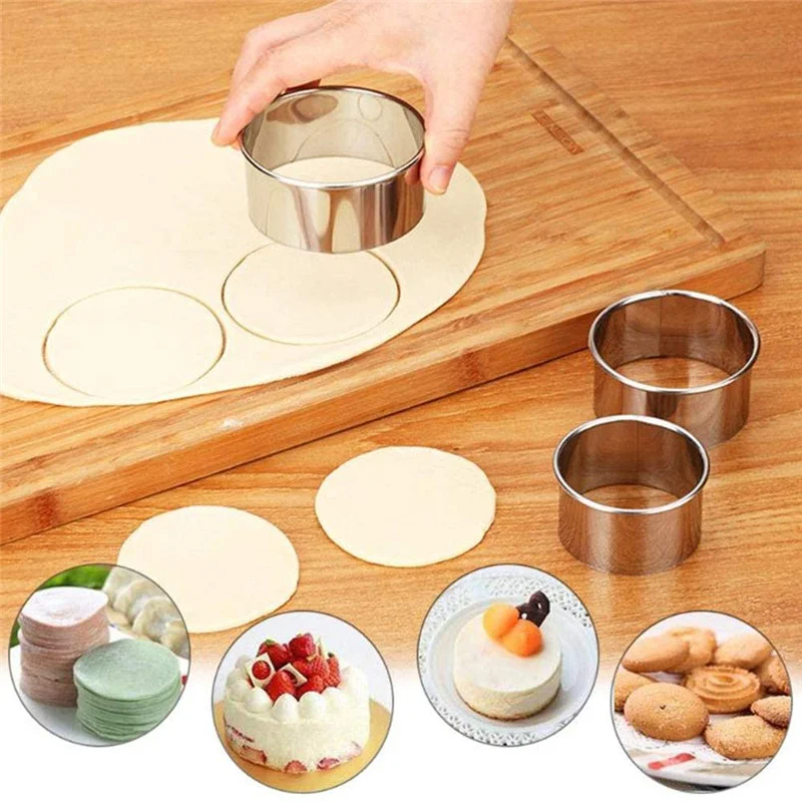 5PCS Round Stainless Steel Bis – Kitchen Appliances Baking Bewertung und Preis
