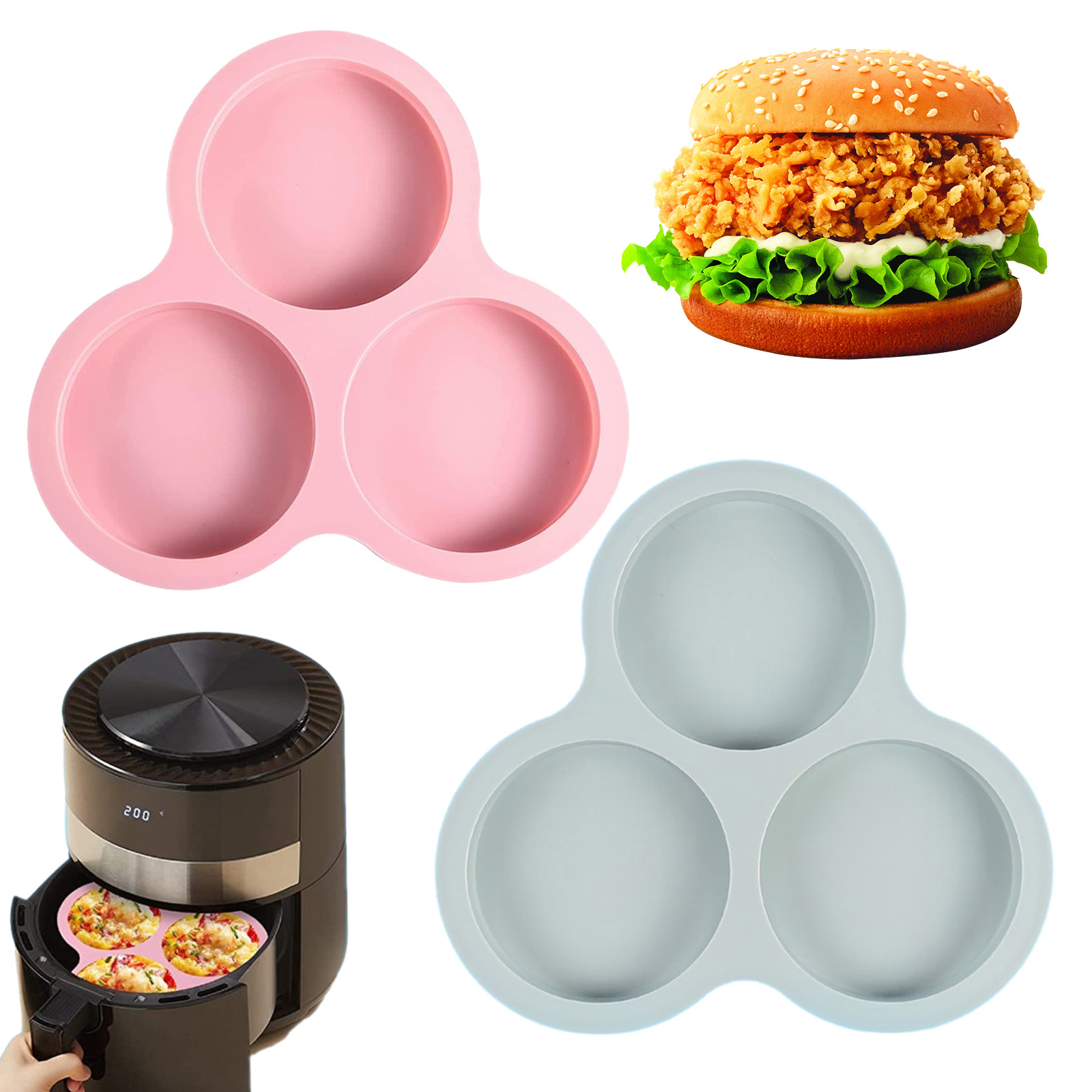 1/2pcs Silicone Air Fryer Egg  – Kitchen Appliances Baking Bewertung und Preis