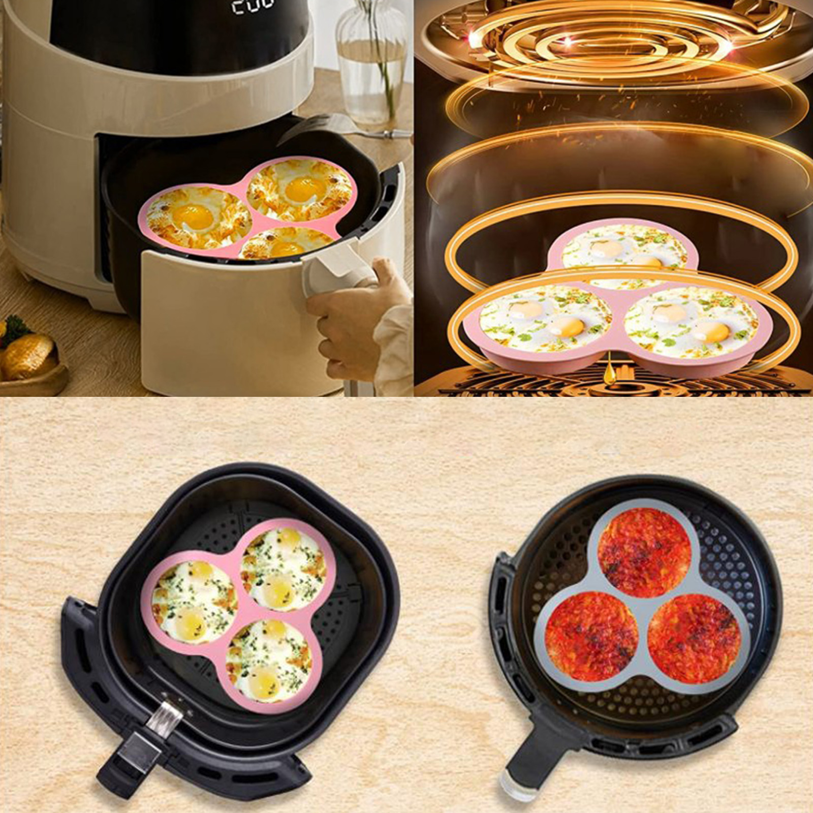 1/2pcs Silicone Air Fryer Egg  – Kitchen Appliances Baking Bewertung und Preis