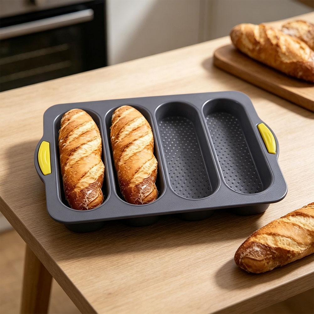 4-Slot Silicone Bread Mold, Fo – Kitchen Appliances Baking Bewertung und Preis